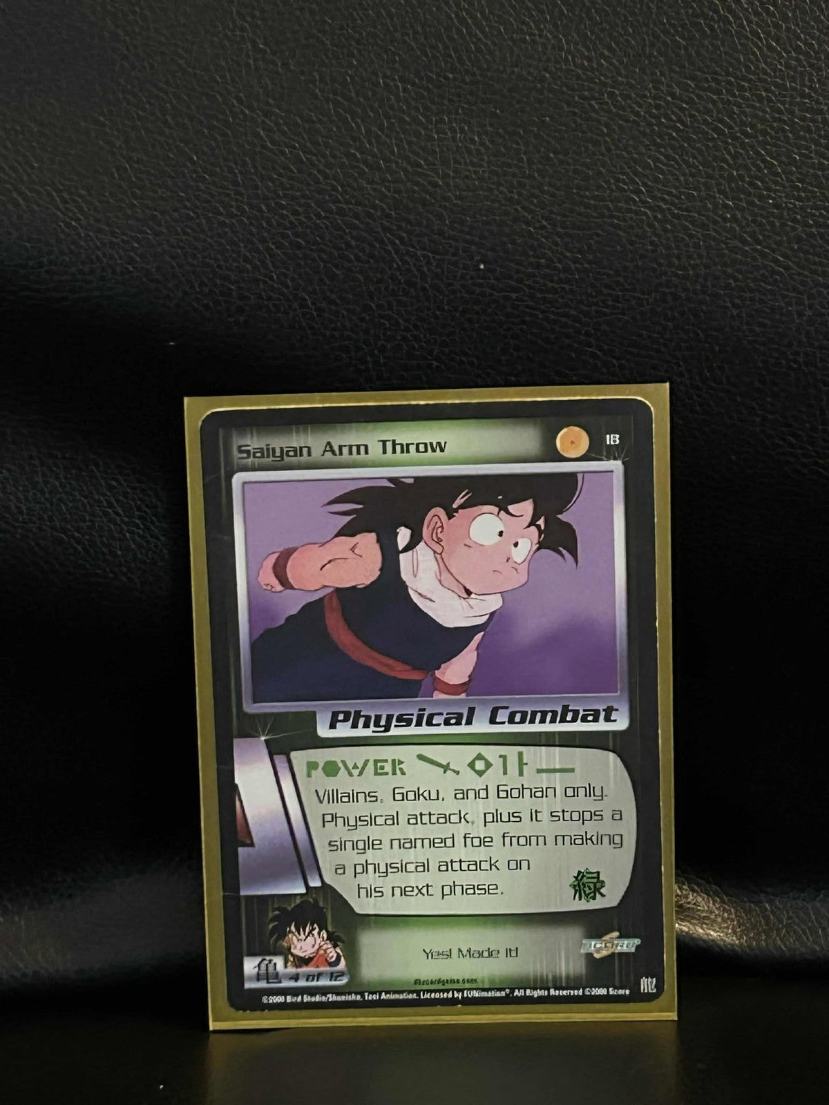 Arm Throw - 018 - Limited Edition Saiyan Saga Dragon Ball Z Heavily Played Trading Card