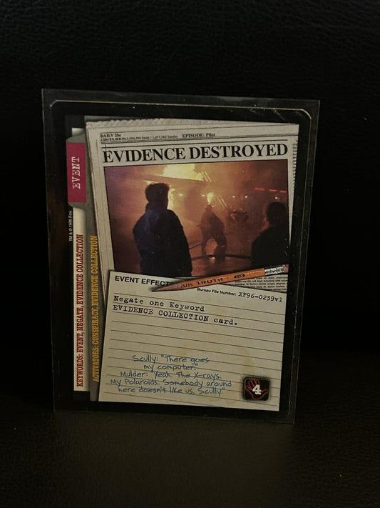 Beweismittel vernichtet Premier Edition X-Files Light Play