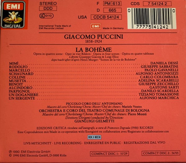 Giacomo Puccini - Daniela Dessì, Giuseppe Sabbatini, Adelina Scarabelli, Paolo