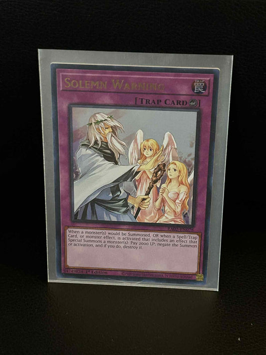 Solemn Warning - RA02-EN078 - Ultra Rare - 1st Edition 25th Anniversary Rarity C