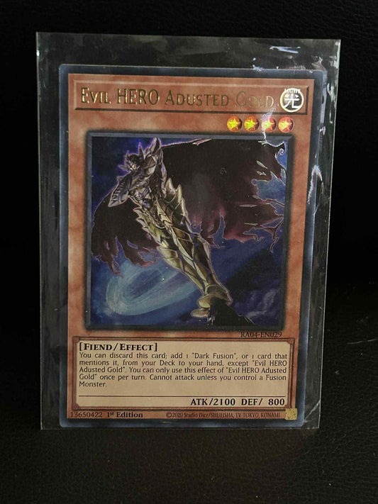 Evil HERO Adusted Gold - RA04-EN029 - Ultra Rare - 1st Edition Quarter Century S