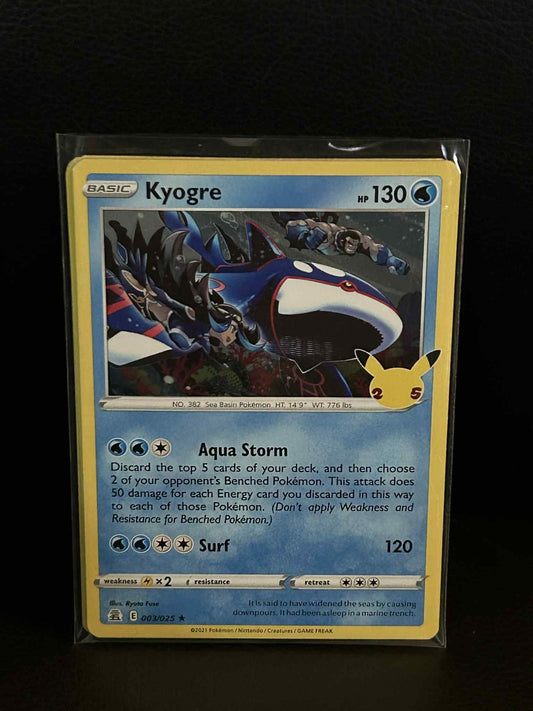 Kyogre - 003/025 - Holo Rare Celebrations Pokemon Lightly Played, English