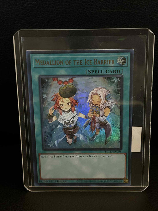 Medallion of the Ice Barrier (Alternate Art) - BLTR-EN098 - Ultra Rare - 1st Edi