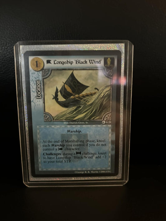 Langschiff „Black Wind“ #G29 Eis und Feuer Premium-Starter Ein Lied von Eis und Feuer Leichtes Trading Card