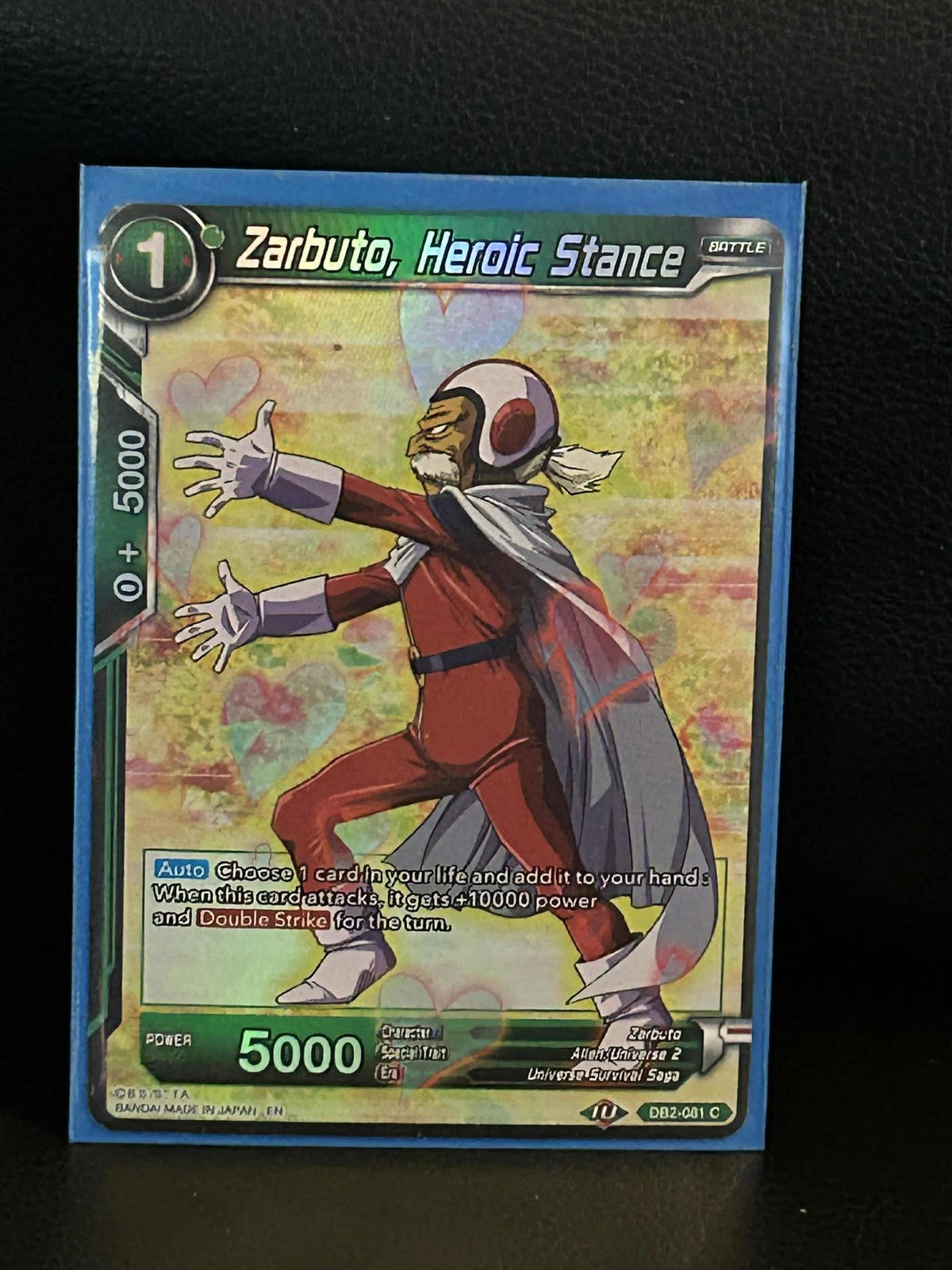 Zarbuto, Heroic Stance (Reprint) - DB2-081 - C - Foil Battle Evolution Booster D