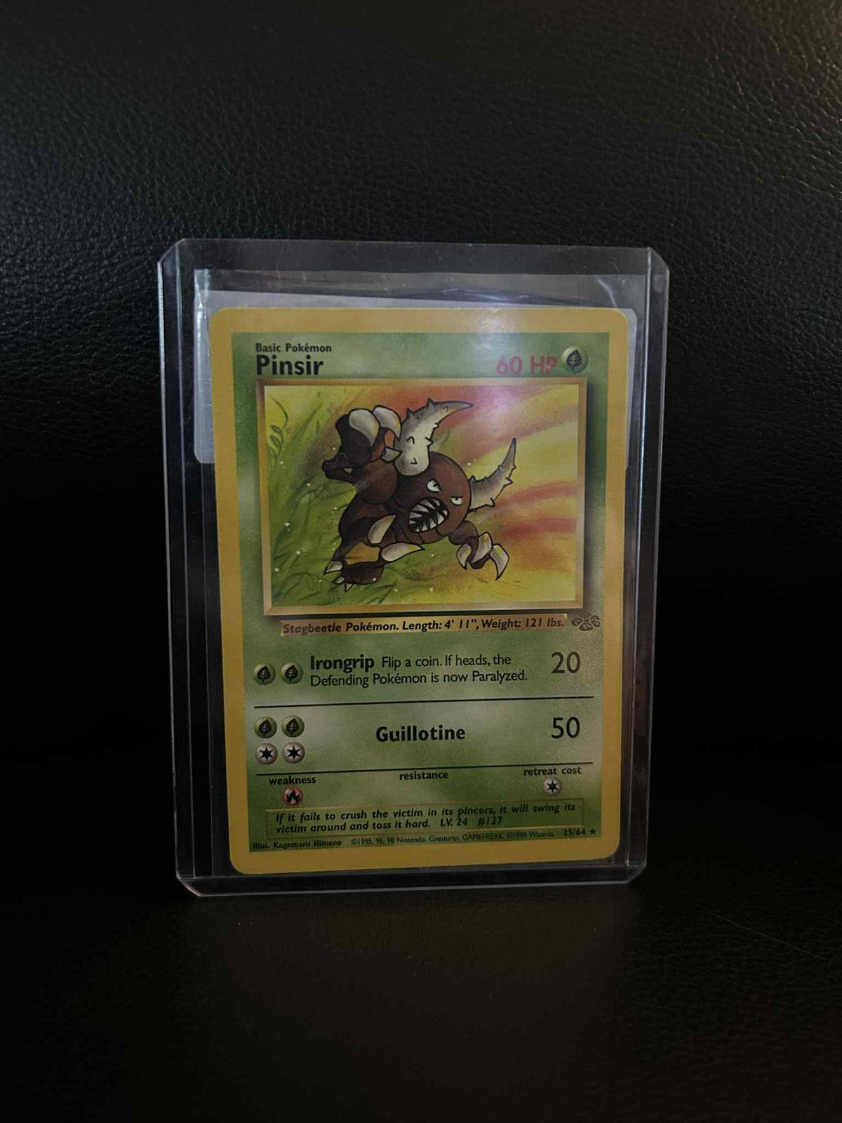 Pinsir - 25/64 - Rare - Unlimited Edition Jungle Pokemon Moderately Played, Engl