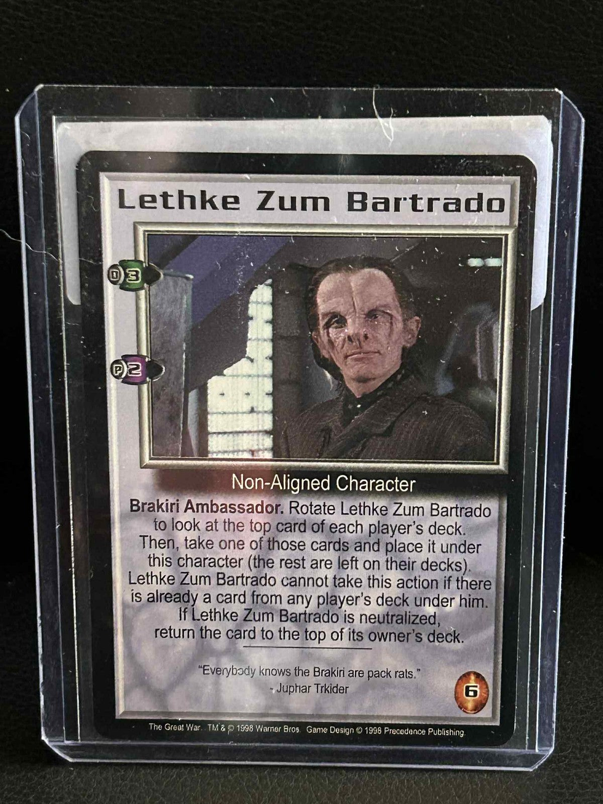 Lethke Zum Bartrado The Great War Babylon 5 Light Play