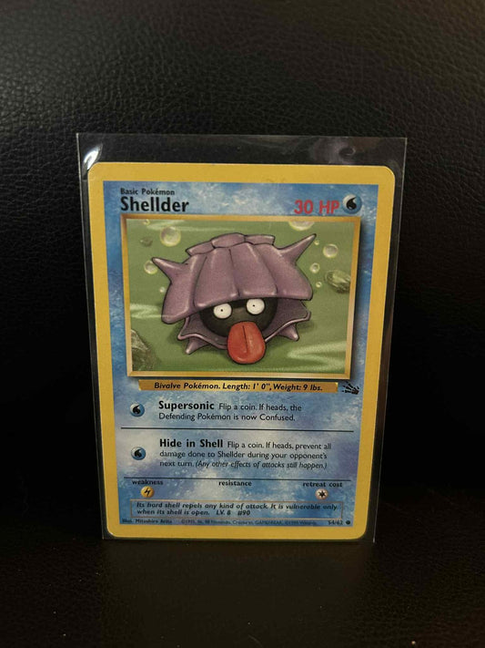 Shellder - 54/62 - Common - Unlimited Edition Fossil Pokemon Moderately Played,