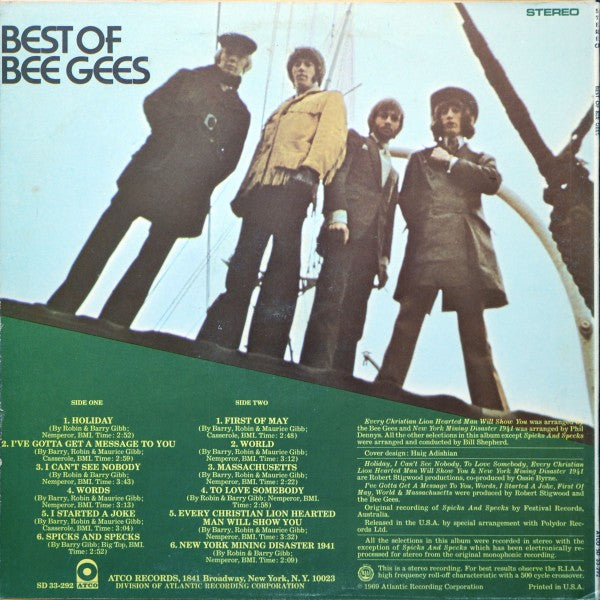 Bee Gees - Best Of Bee Gees (LP) (Sehr Gut (VG))