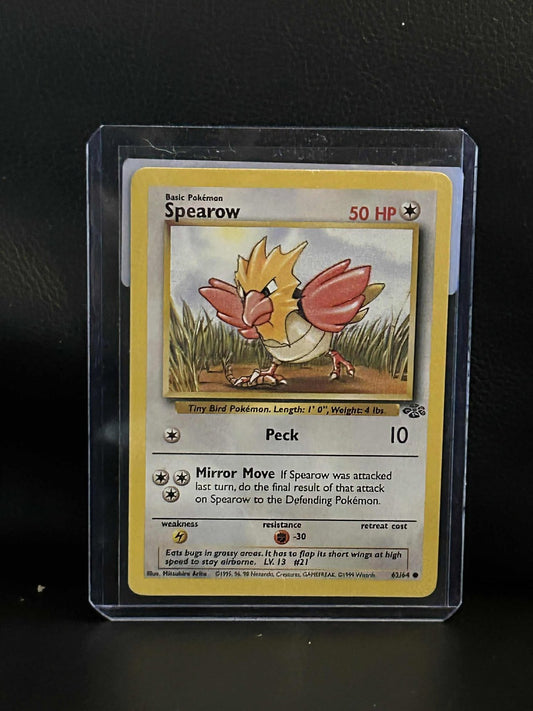 Spearow - 62/64 - Common - Unlimited Edition Jungle Pokemon Moderately Played, E