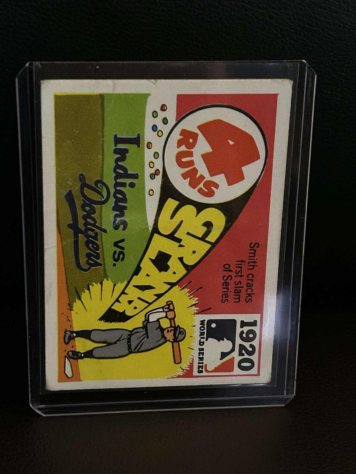 1920 Indian, Dodgers [Elmer Smith] #18 1971 Fleer World Series Black Back Baseba