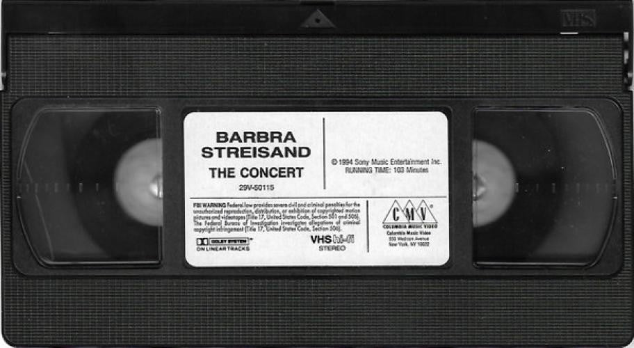 Barbra Streisand - The Concert (Live At Arrowhead Pond, Anaheim, July 1994) (VHS Movie TV Show