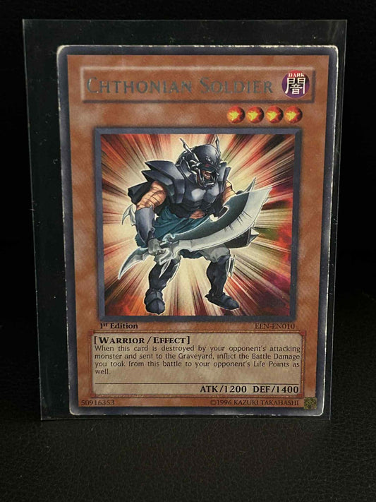 Chthonian Soldier - EEN-EN010 - Rare - 1st Edition Elemental Energy Yu-Gi-Oh! Mo