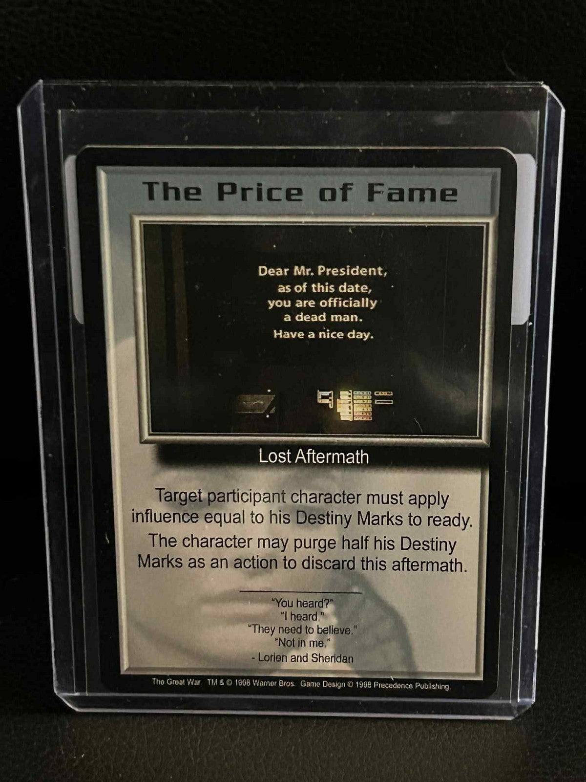 The Price of Fame The Great War Babylon 5 Light Play