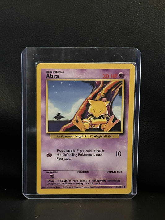 Abra - 43/102 - Common - Unlimited Edition Base Set Pokemon Moderately Played, E