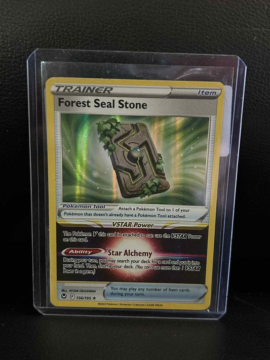 Forest Seal Stone - 156/195 - Holo Rare Sword & Shield - Silver Tempest Pokemon