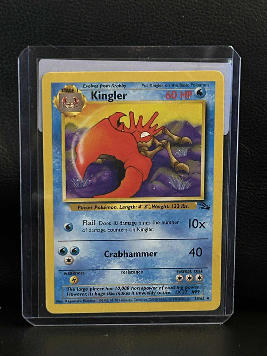 Kingler - 38/62 - Uncommon - Unlimited Edition Fossil Pokemon