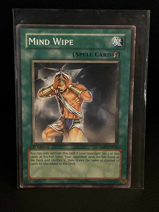 Mind Wipe - SOD-EN039 - Common - 1st Edition Soul of the Duelist Yu-Gi-Oh! Moder