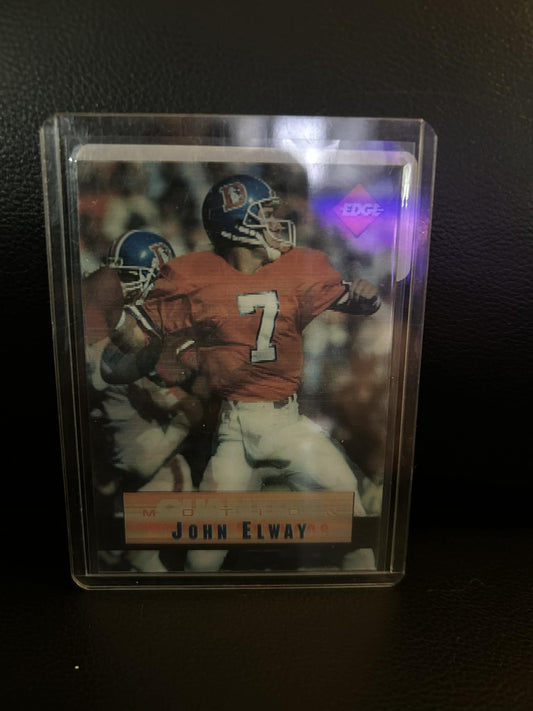 John Elway #8 1996 Collector's Edge Quantum Motion Football Leicht bespielte Sammelkarte