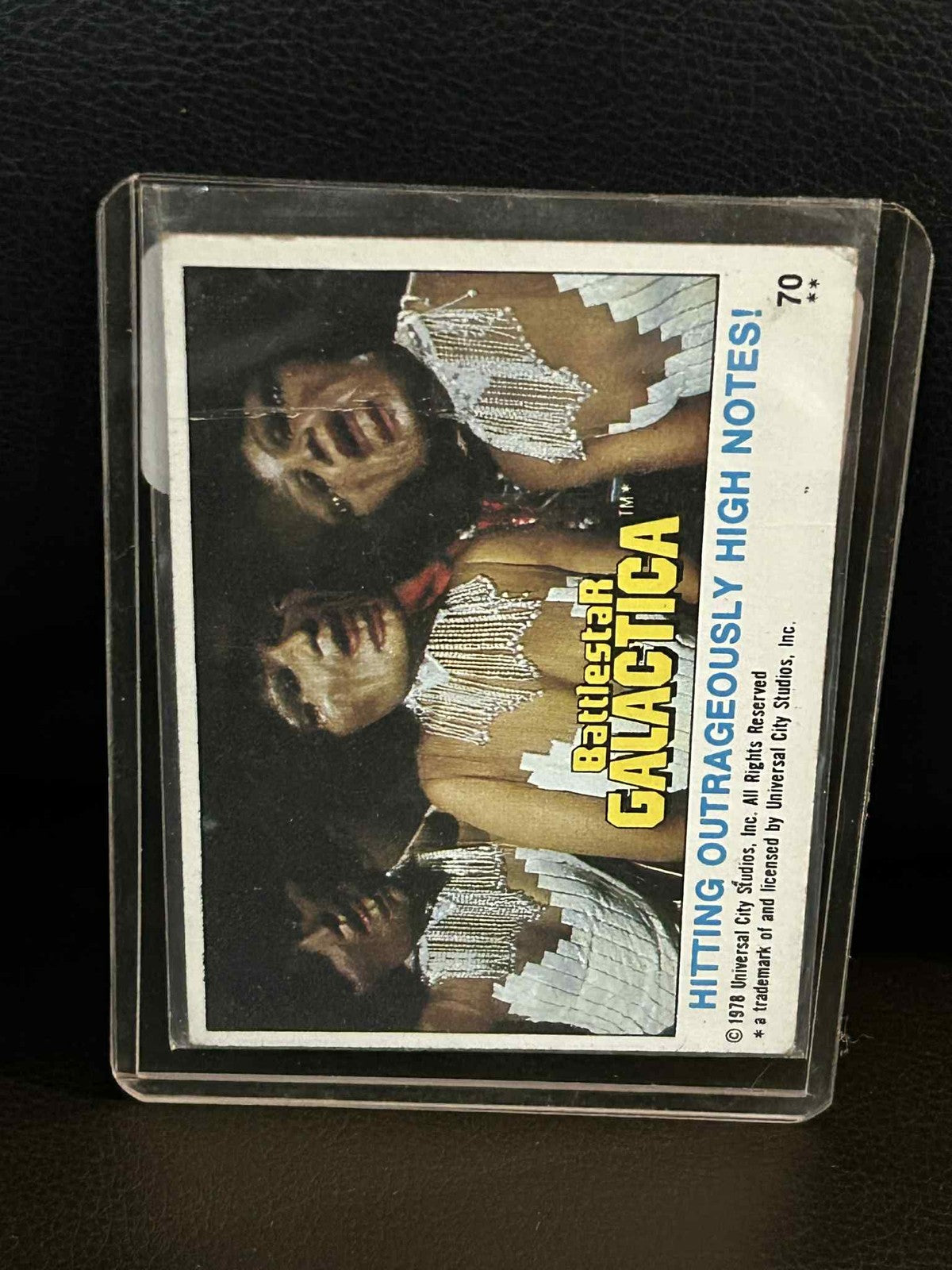 Hitting Outrageously High Notes! #70 1978 Topps Battlestar Galactica Moderately