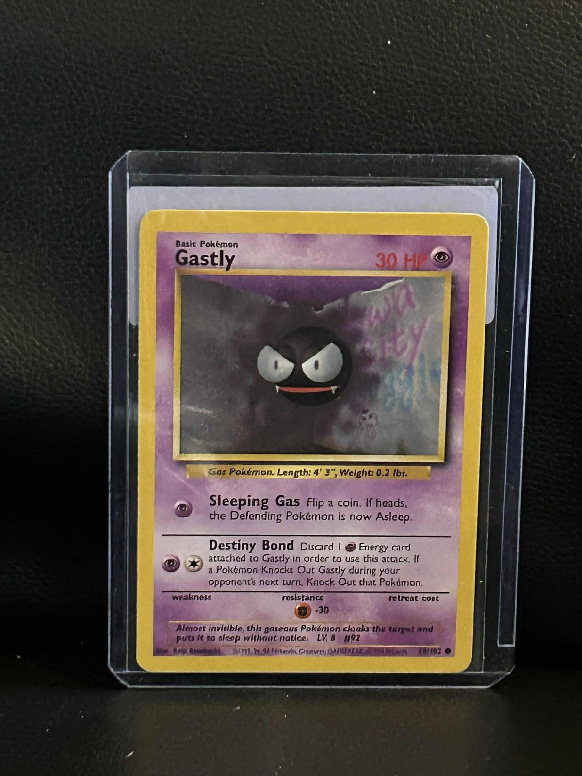Gastly - 50/102 - Common - Unlimited Edition Base Set Pokemon Moderately Played,