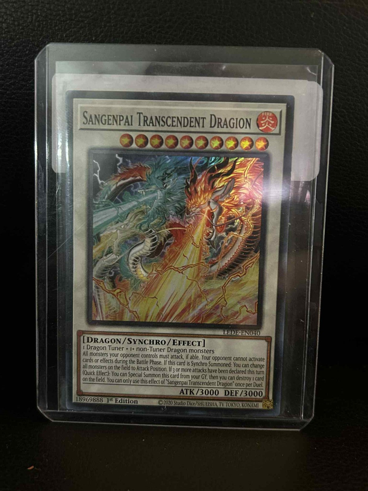 Sangenpai Transcendent Dragion - LEDE-EN040 - Super Rare - 1st Edition Legacy of