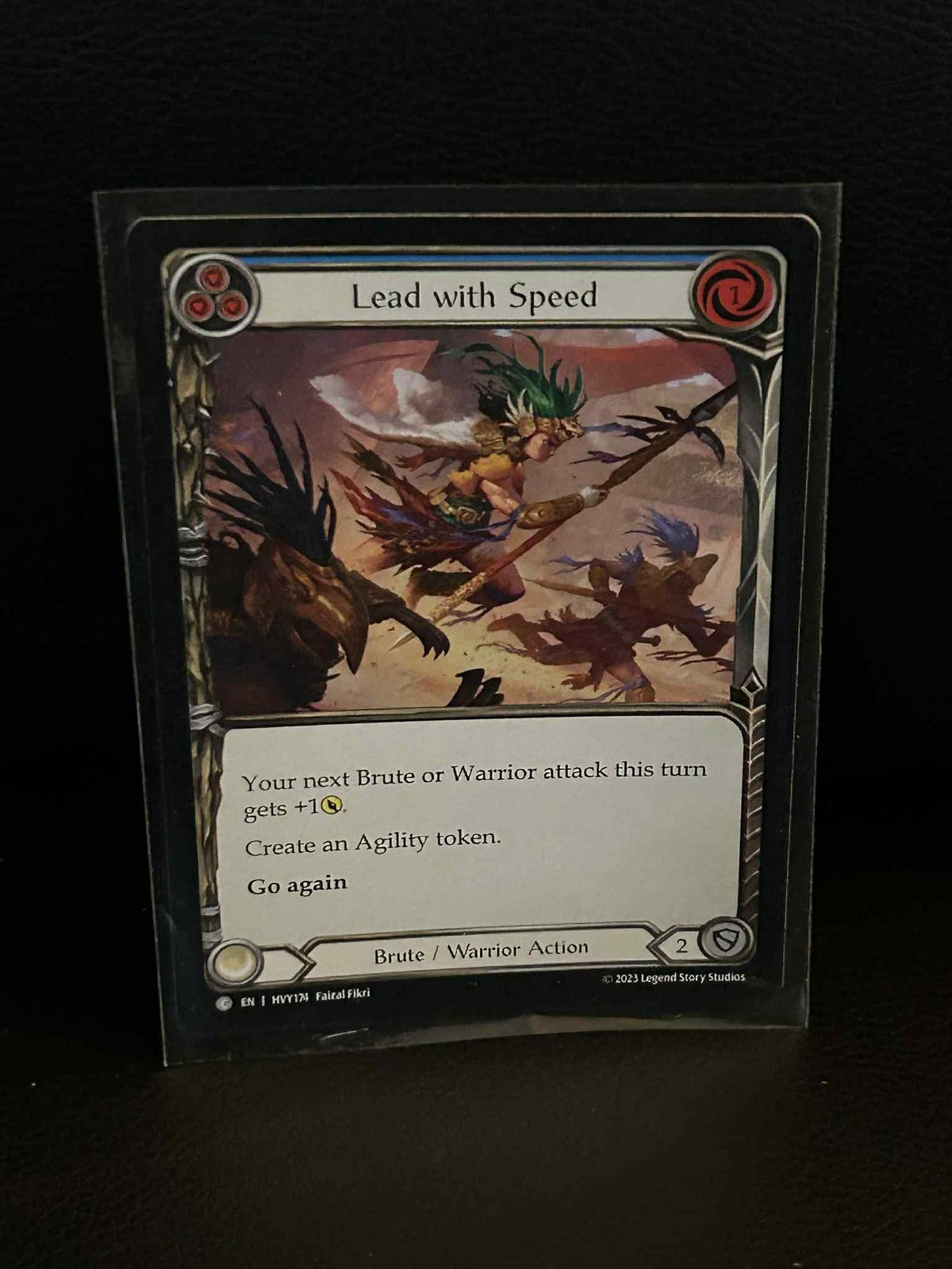 Lead with Speed (Blue) Heavy Hitters Flesh and Blood Lightly Play