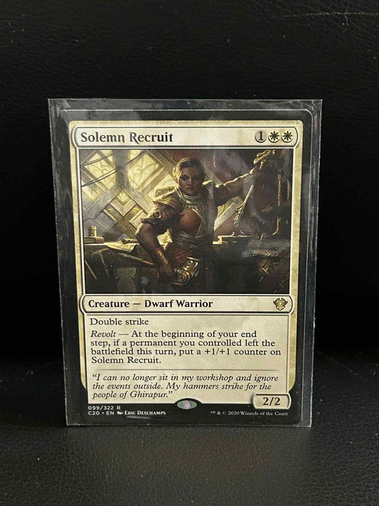 Solemn Recruit Commander 2020 Magic: The Gathering Lightly Played, English