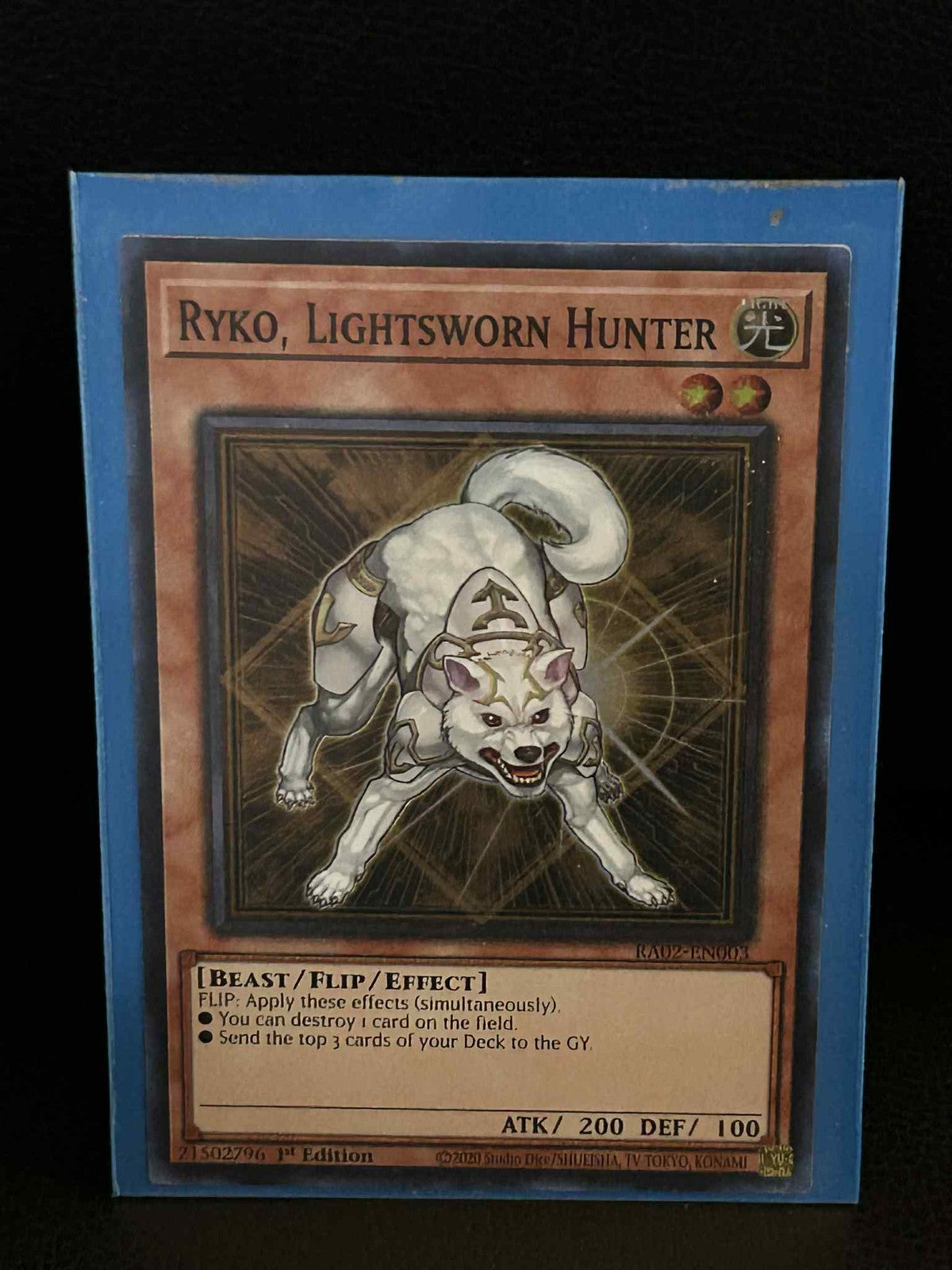 Ryko, Lightsworn Hunter - RA02-EN003 - Super Rare - 1st Edition 25th Anniversary