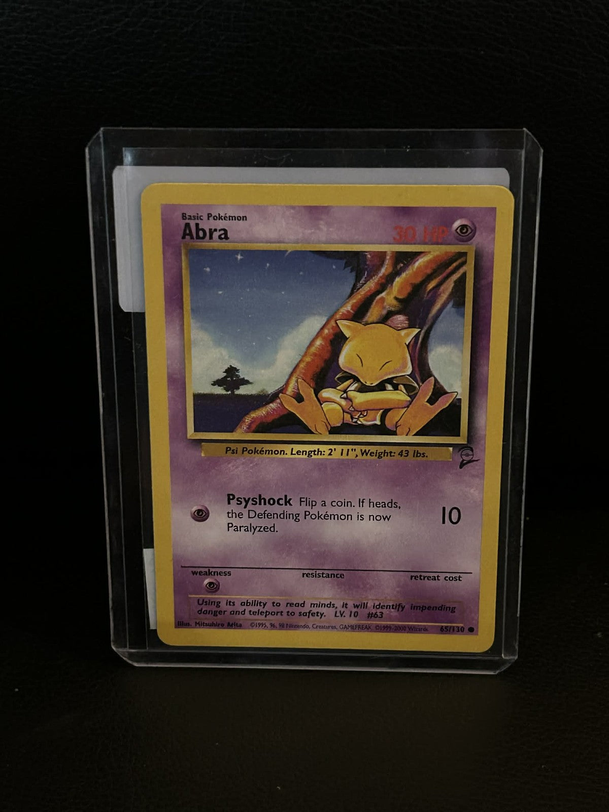 Abra - 65/130 - Common - Unlimited Edition Base Set 2 Pokemon Moderately Played,