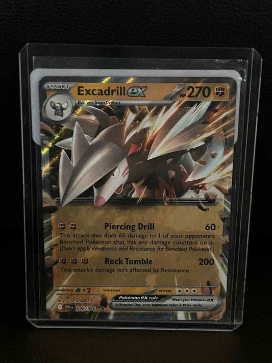 Excadrill ex - 046/086 - Double Rare Scarlet & Violet - Black Bolt Pokemon Light