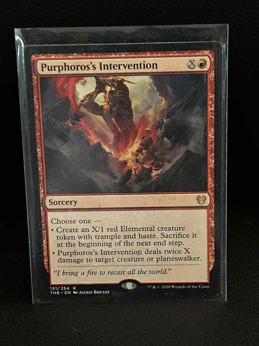 Purphoros's Intervention Theros Beyond Death Magic: The Gathering Lightly Played