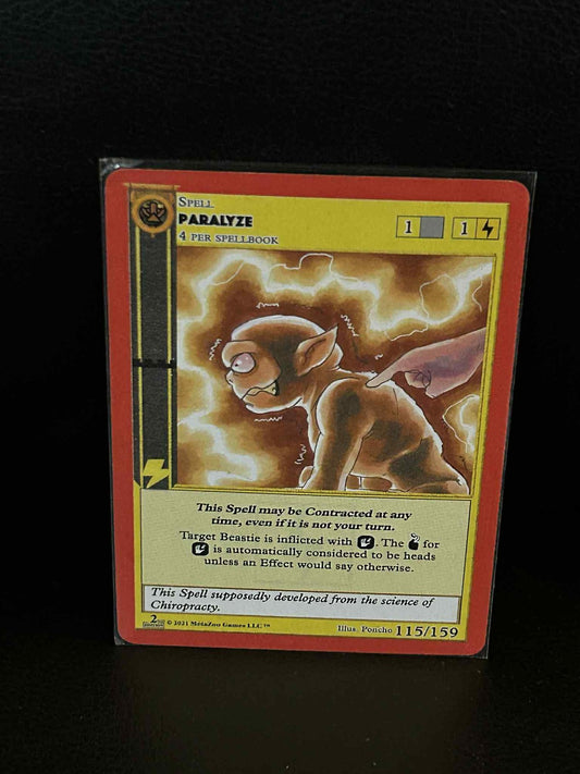 Paralyze 115/159 - Second Edition Cryptid Nation: Second Edition MetaZoo Lightly