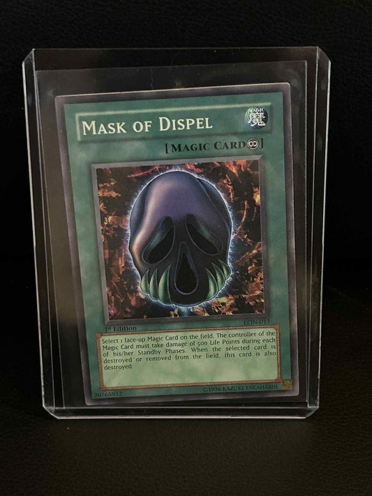 Mask of Dispel - LON-017 - Super Rare - 1st Edition Labyrinth of Nightmare Yu-Gi