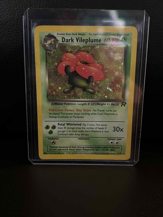 Dark Vileplume - 13/82 - Holo Rare - Unlimited Edition Team Rocket Pokemon Damag