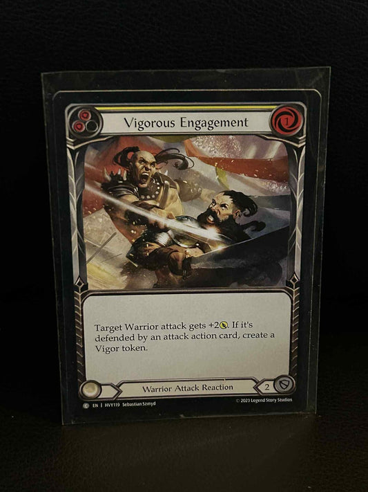 Vigorous Engagement (Yellow) Heavy Hitters Flesh and Blood Lightly Play