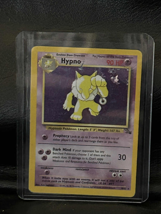 Hypno - 8/62 - Holo Rare - Unlimited Edition Fossil Pokemon