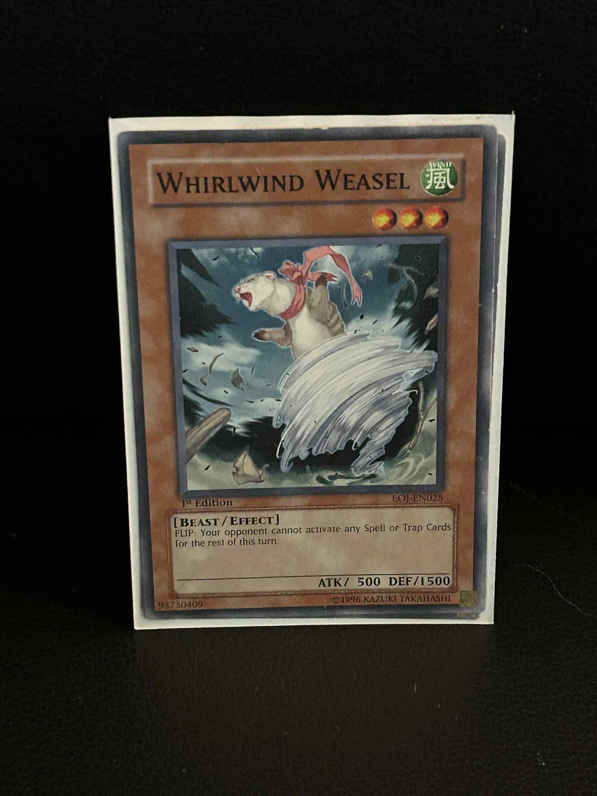 Whirlwind Weasel - EOJ-EN025 - Common - 1st Edition Enemy of Justice Yu-Gi-Oh! M