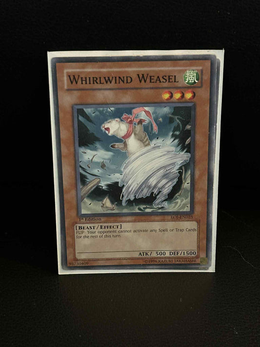 Whirlwind Weasel - EOJ-EN025 - Common - 1st Edition Enemy of Justice Yu-Gi-Oh! M