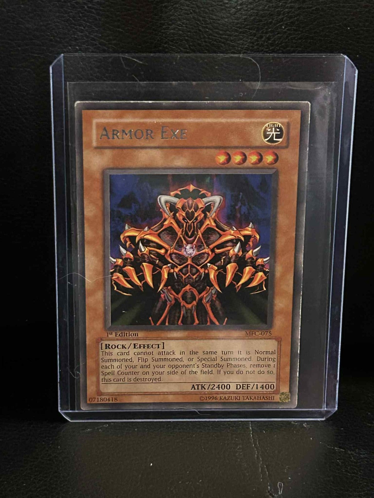 Armor Exe - MFC-075 - Rare - 1st Edition Magician's Force Yu-Gi-Oh! Moderately P