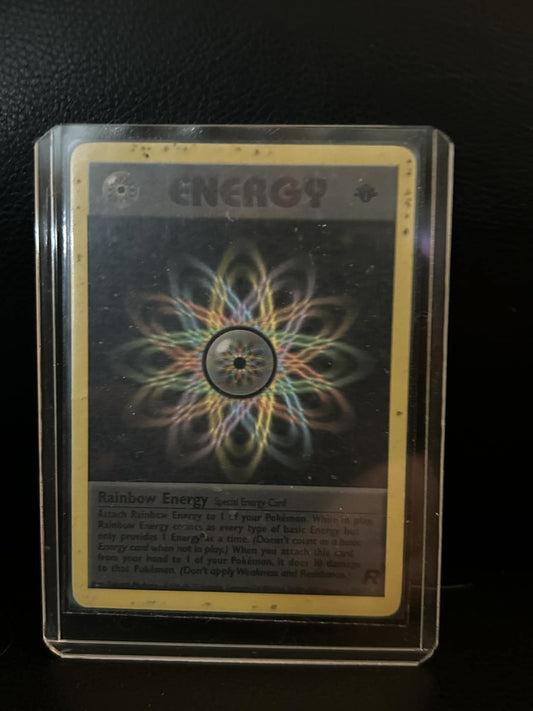 Rainbow Energy - 80/82 - Rare - 1st Edition Team Rocket Pokemon Lightly Played,