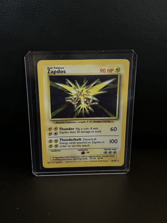 Zapdos - 16/102 - Holo Rare - Unlimited Edition Base Set Pokemon