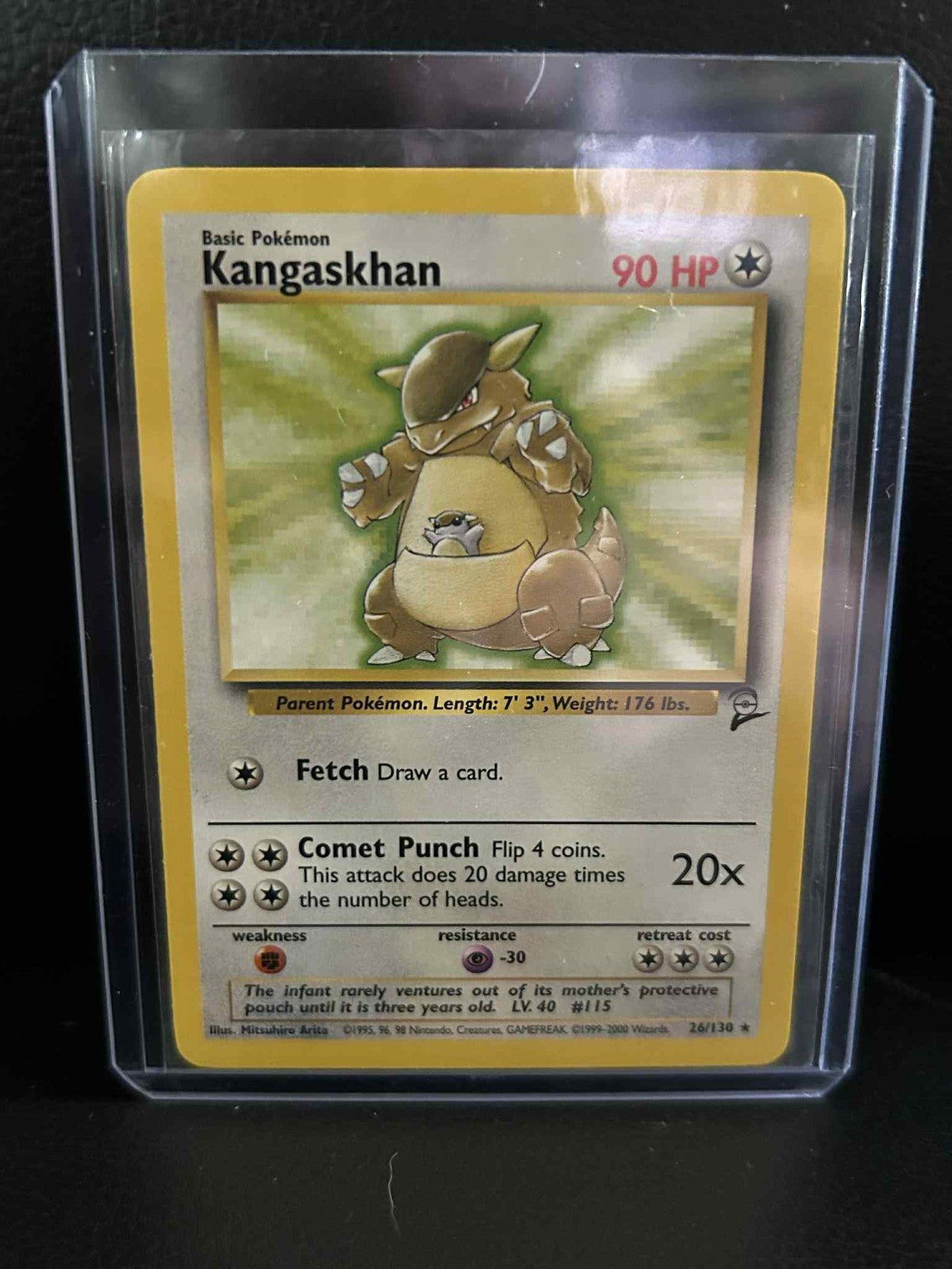 Kangaskhan - 26/130 - Rare - Unlimited Edition Base Set 2 Pokemon Moderately Pla