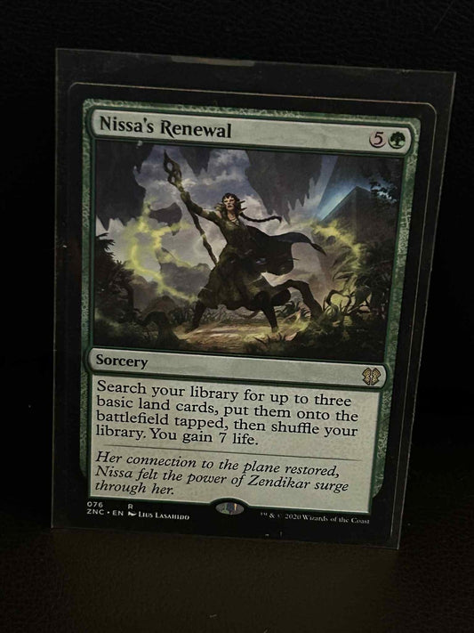 Nissa's Renewal Commander: Zendikar Rising Magic: The Gathering Lightly Played,