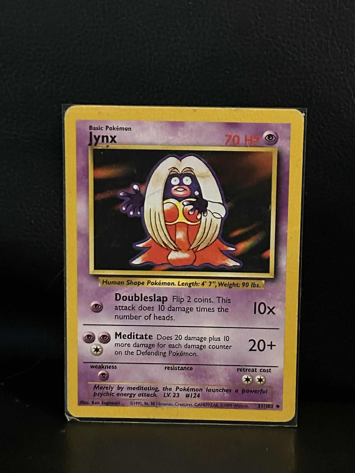 Jynx - 31/102 - Uncommon - Unlimited Edition Base Set Pokemon Moderately Played,