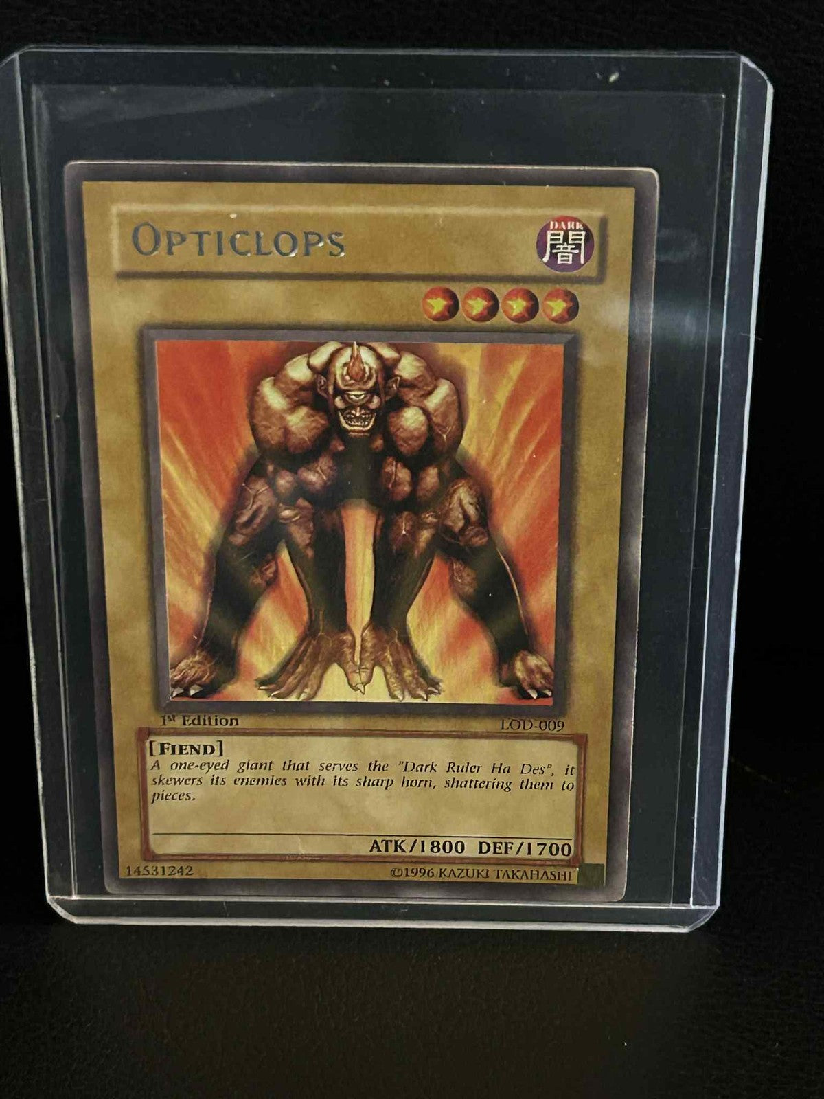Opticlops - LOD-009 - Rare - 1st Edition Legacy of Darkness Yu-Gi-Oh!