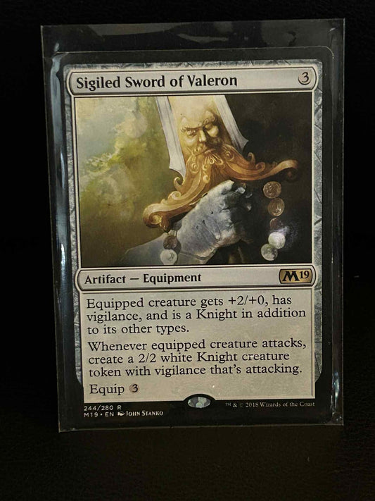 Sigiled Sword of Valeron Core Set 2019 Magic: The Gathering Lightly Played, Engl
