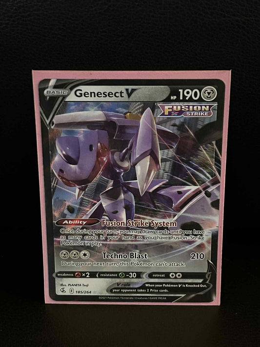 Genesect V - 185/264 - Ultra Rare Sword & Shield - Fusion Strike Pokemon Lightly
