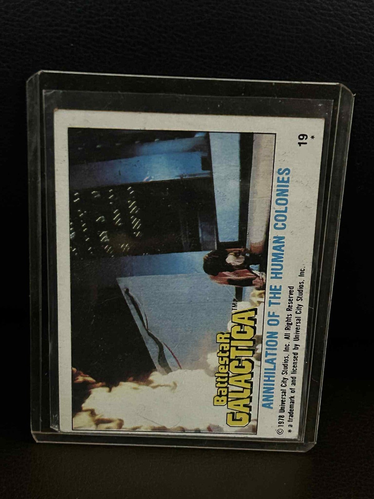 Annihilation of the Human Colonies #19 1978 Topps Battlestar Galactica Moderatel Trading Card