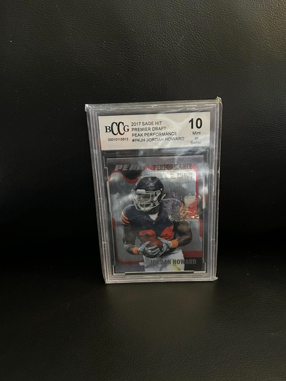 2017 Sage Hit Jordan Howard #PK-JH Graded Beckett 10 Football-Sammelkarte
